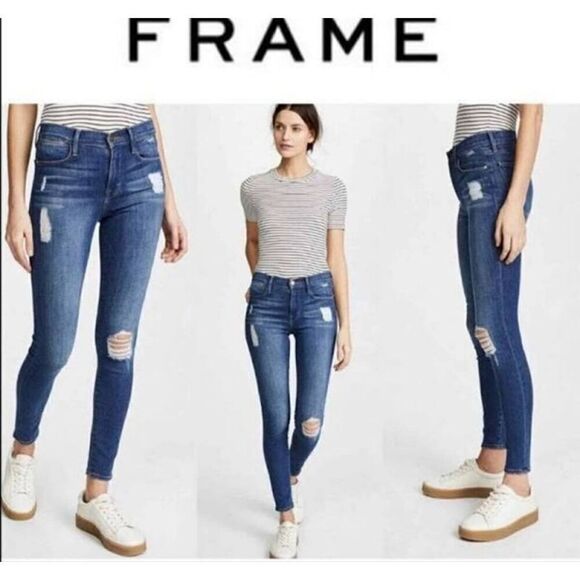 FRAME Le Skinny The Jeans Distressed 29 - Picture 10 of 10